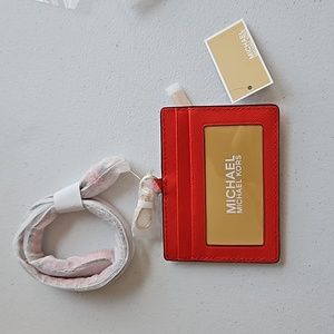 Michael Kors leather lanyard